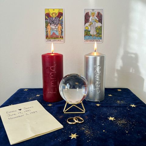 Couple Candle Artwork — personalized photo